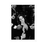 SDFGSD Vintage Posters Movie Classic Lana Del Rey Black And White Smoking Poster Decorative Painting Canvas Wall Art Living Room Posters Bedroom Painting