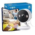 Tapo 2K 4MP Wifi Camera, Indoor Camera/Outdoor Camera Dual Usage, Baby and Pet Camera, Smart AI Detection & Tracking, Weatherproof, CCTV, Color Night Vision, Works with Alexa&Google Home (Tapo C120)