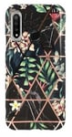 Huawei P40 Lite Skal Marmor Monstera Jungle Svart