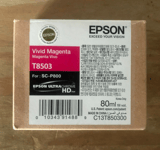 Genuine EPSON T8503 Ink - VIVID MAGENTA / FOR SC-P800 (INC VAT) BOXED 2023