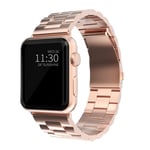 Apple Watch Series 9 45mm Stilrent länkarmband i metall, Roséguld