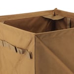 (Khaki) Large Capacity Foldable Fabric Storage Bin 60L Portable Fabric