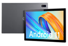 SGIN Tablette Android 11, 10,1 Pouces Tablette, 6 Go RAM+128 Go ROM, 5MP+8MP Caméra, Double WiFi, Bluetooth 5.0, GPS, Batterie 7000 mAh, FHD 1920 x 1200 IPS, Carte TF Jusqu'à 512 Go (Gris)
