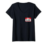 Womens Hello My Name Is Blaire Name Blaire Personalized V-Neck T-Shirt