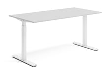Lanab Group Skrivbord 160x80 cm Höj- och Sänkbart Ljusgrå/Vit -