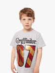 Fabric Flavours Kids' Harry Potter Gryffindor Flip Sequin T-Shirt, Grey