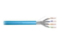DIGITUS Professional - Installation cable - 100 m - 7.2 mm - U/FTP - simpleks - CAT 6a - IEEE 802.5/IEEE 802.3 - halogenfri, solid - lys blå, RAL 5012