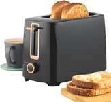 Progress EK5037P 2-Slice Toaster â€“ Black & Rose Gold Compact Design...