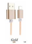 Cable Sync & Charge Pour Iphone Gold Samsung 6341549018304 Adaptateur Telephone Ipod Ipad Chargeur Lighting Usb 1,2 Metres Comasound Kartel Csk Online