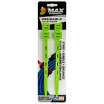 Duck Max Strength Lot de 4 serre-câbles réutilisables en caoutchouc pour intérieur et extérieur Vert 200 mm
