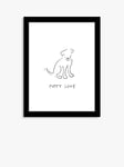 Puppy Love' Framed Print, 43.5 x 33.5cm, Black/White