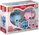 Figurine Disney - 2-Pack Stitch & Angel Pocket Pop 4cm