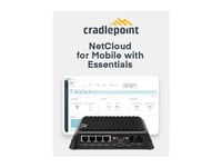 Cradlepoint R1900-5GB - - trådlös router - - WWAN 4-ports-switch - 1GbE - Wi-Fi 6 - LTE, Bluetooth - Dubbelband - 5G - med 1 års NetCloud Mobile Perf