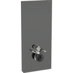 Geberit Monolith Plus cistern för vägghängd toalett, 114 cm, grått glas