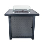 Teamson Home HF25601BA UK Gas Fire Pit With Cover