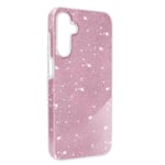Fodral till Samsung Galaxy A15 5G - AVIZAR - Glitterfodral - Glitter - Rosa - Halvstyvt Rosa
