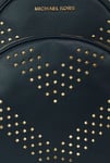 Michael Kors Backpack Navy Dark Blue Leather Chevron Studded Abbey Bag Womens