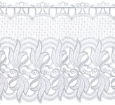 Plauener Spitze by Modespitze 1 Panneau Rideau-Dentelle, Polyester, Blanc, Largeur 176 cm