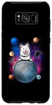 Coque pour Galaxy S8+ Finnish Lapphund On The Moon Galaxy Funny Dog In Space Puppy