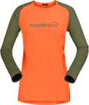 Norrøna Women's Fjørå Equaliser Lightweight Long sleeve Orange Alert S, Orange Alert