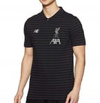 New Balance Liverpool FC Travel Polo Shirt - Medium-Black/Grey 2019-2020