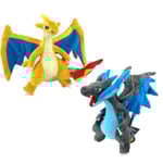 2x Mega Charizard X Y Fire Dragon Plyschleksak Gosedjur Figur 9&quot; A