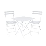 Fermob - Bistro matgrupp bord 71cm & 2 metall stolar cotton white - Matgrupper utomhus