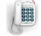 Big Button Home Telephone - Bt White Large Keys Numbers Elderly Visual Ring