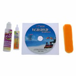 4 IN 1 CD DVD CLEANER KIT CD/ DVD PLAYER LENS CLEANER WITH 1 CLEANING FLUID