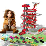4-Story Parking Lot Garage Playset Racing Die Cast Cars Educational Sound Light
