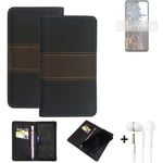 Phone Case + earphones for Samsung Galaxy M32 5G Wallet Cover Bookstyle protecti