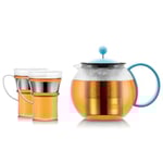 Bodum Tepress med filter i rostfritt stål ASSAM SET 1.0 L