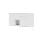 Couple Sideboard With Chrome Legs, 101 New White