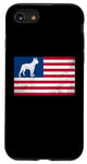 Coque pour iPhone SE (2020) / 7 / 8 Boston Terrier Dog 4 juillet Drapeau américain patriotique
