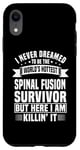 Coque pour iPhone XR Survivant drôle de fusion vertébrale disant chirurgie du dos de la colonne vertébrale