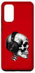 Galaxy S20 Skull With Headphones Music Fan Drawing Sketch Art Case