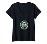 Womens Buddha Tie Dye Spiritual Meditation Zen Peaceful Buddhist V-Neck T-Shirt