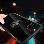 Car Ring Holder Case Carbon Fiber Transparent For Iphone6/7/8plu Black X/xs