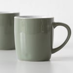 Set of 4 Sage Green Coffee Mugs 10oz Dishwasher Safe Tea Hot Chocolate Cups