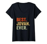 Womens Cute Best Jovan Ever Name Jovan Personalized V-Neck T-Shirt