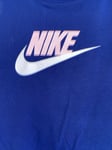 Girls Top Nike Age 18 Years  New Tags Blue Short Sleeved Size XL Cropped