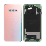 Sølvfarvet Samsung Galaxy S10e- Duos bagside med battericover