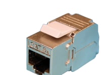 Roline Keystone Jack, Cat.6A, Rj-45, Shielded, Toolless, Silver, Silver