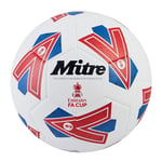 Mitre Mixte FA Cup Train 2324 Ballon de Football, Blanc/Bleu/Rouge, 4 UK
