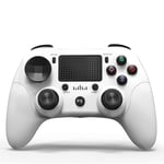 HK Gamepad,Pro Controller with 6-Axis Gyro Sensor And Touchpad Wireless Gamepad for PS4 White