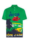 Classic Fit Terry Graphic Polo Shirt Tops Polos Short-sleeved Green Polo Ralph Lauren
