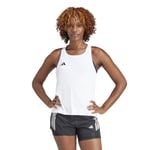 adidas Adizero Dam Singlet Vit - Lätt och Sval för Löpare, Perfekt Passform i Storlek M