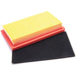 Vhbw - Set de filtres à air de rechange papier et mousse compatible avec Bolens ohv 400, 500, 600 tondeuse à gazon, 14,5x 8,5 x 2,8cm