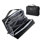 Romon Sac de Rangement Câble, Sac Électronique Tech Pouch Électronique Pochette Câble de Voyage, Sac Trousse Portable Organisateur d’Accessoires pour, Câbles, Chargeur, Téléphoner, USB, Bureau, Noir