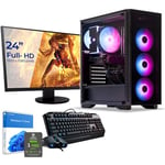 Sedatech Pack PC Pro Gaming • Intel i9-11900KF • Geforce RTX3070 • 32 Go RAM • 2To SSD M.2 • Wifi, USB C • Windows 11 • Unité centrale • Moniteur 24